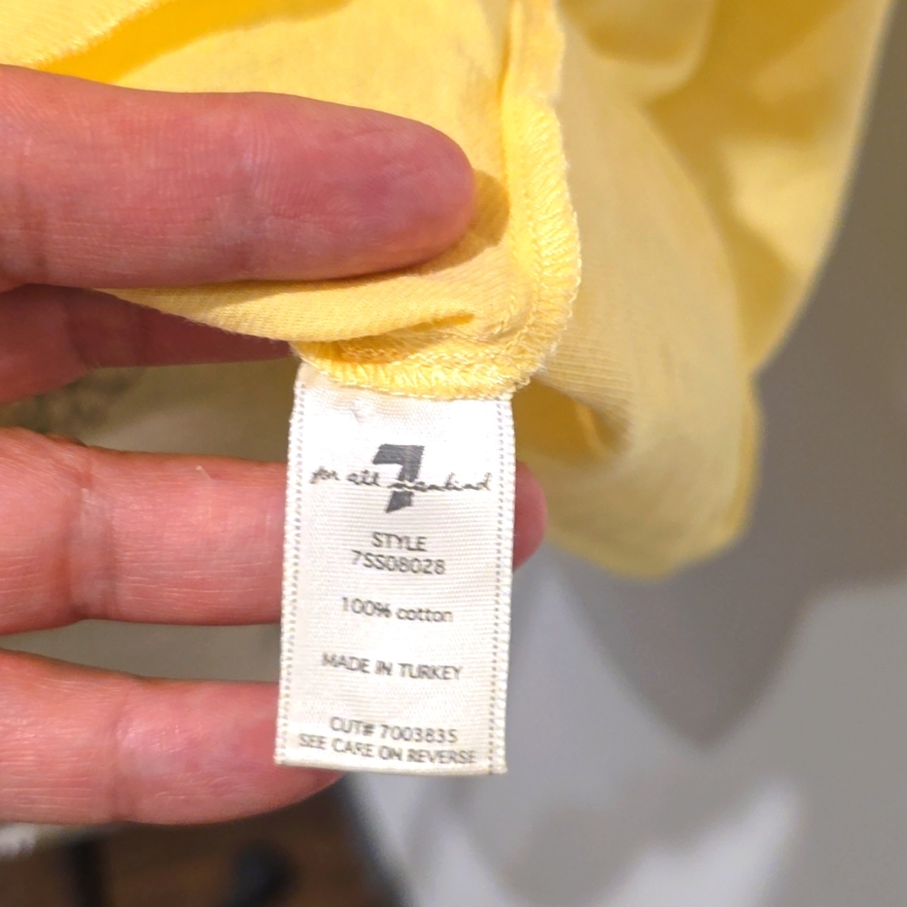 7 For All Mankind Butter Yellow Halter Blouse - Picture 8 of 8